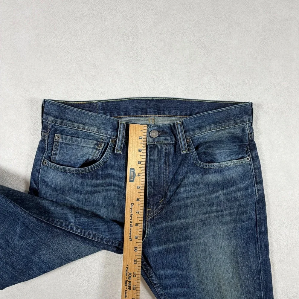 Levis 527 Slim Bootcut Mens Jeans 34x30 Medium Wash Blue Denim Western Fade